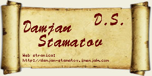 Damjan Stamatov vizit kartica